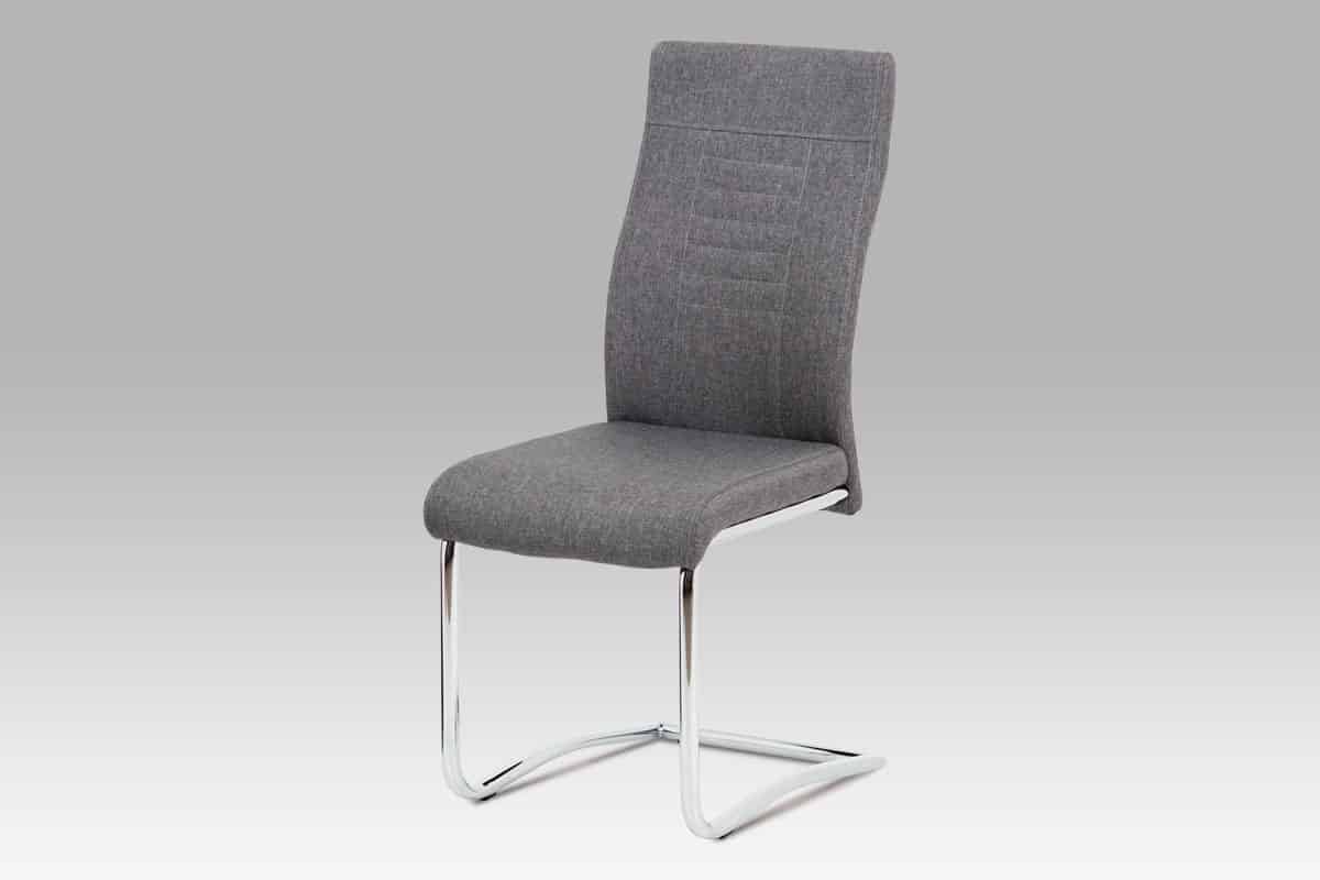Jídelní židle DCL-427 GREY2, šedá látka / chrom
