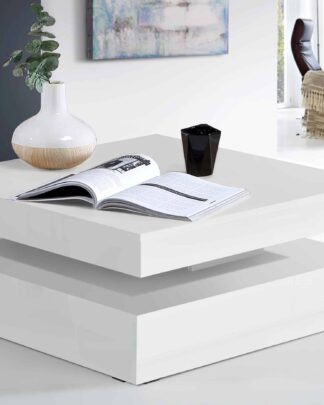Konferenční stolek COFFEE TABLE, bílý lesk