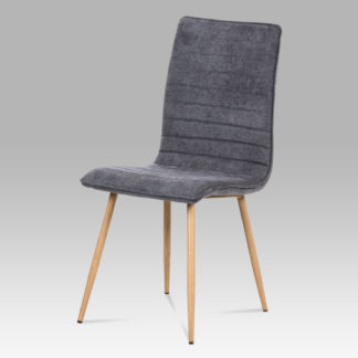 Jídelní židle HC-368 GREY2, šedá látka/kov dub