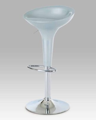 Barová židle stříbrná/plast chrom AUB-9002 SIL