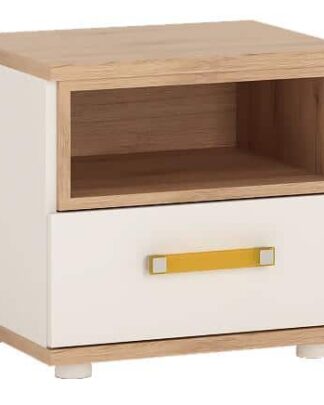 Noční stolek AMAZON 1S, typ 95, san remo/bílý lesk