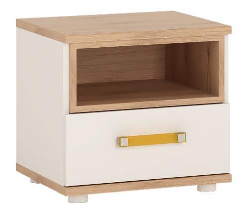Noční stolek AMAZON 1S, typ 95, san remo/bílý lesk