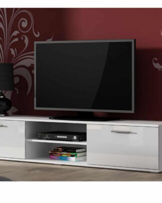 SOHO, RTV stolek 180 S-3, bílý mat/bílý lesk