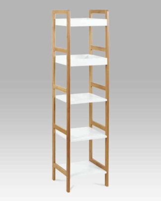 Regál DR-013-5, 5 polic, lakovaný bambus a MDF