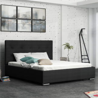 Čalouněná postel SOFIE 1 160x200 cm, černá látka