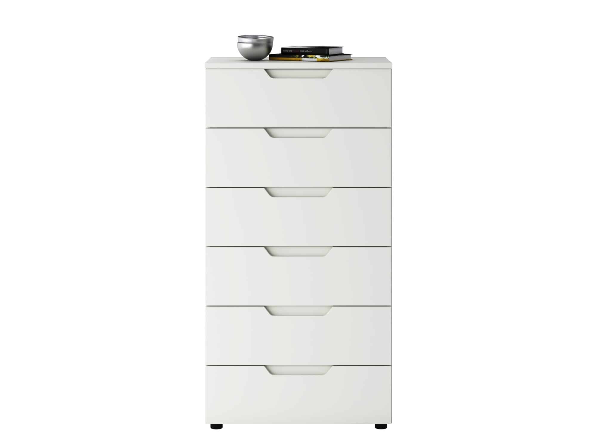 Komoda HILTON HILK04, bílá/bílý lesk