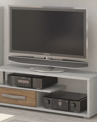 ANGEL TV stolek 1D, craft bílý/craft zlatý