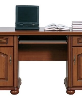 Klasický PC stůl se zásuvkami a skříňkami NATALIA, BIU/160, višeň primaver