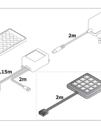 Osvětlení ALABAMA UNTERBAU RGB 2 ks