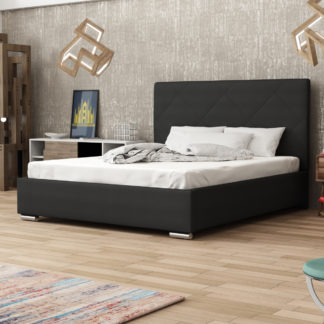 Čalouněná postel SOFIE 5 140x200 cm, černá látka