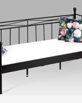 Kovová jednolůžková postel 90x200 BED-1905 BK, černá