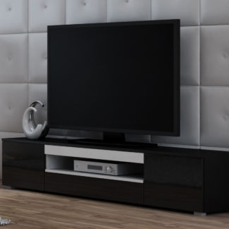 Televizní stolek RTV VIVA, černá/bílá
