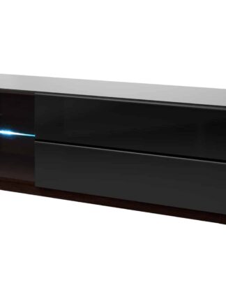 TOGO TV stolek 160 TYP 40, wenge/černé sklo