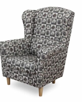Křeslo ušák CHARLOT, vzor patchwork N1