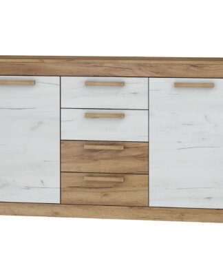 Komoda 2D4S MAXIMUS 08, craft zlatý/craft bílý