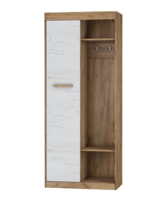 Skříň s věšákem 1D MAXIMUS 36, craft zlatý/craft bílý