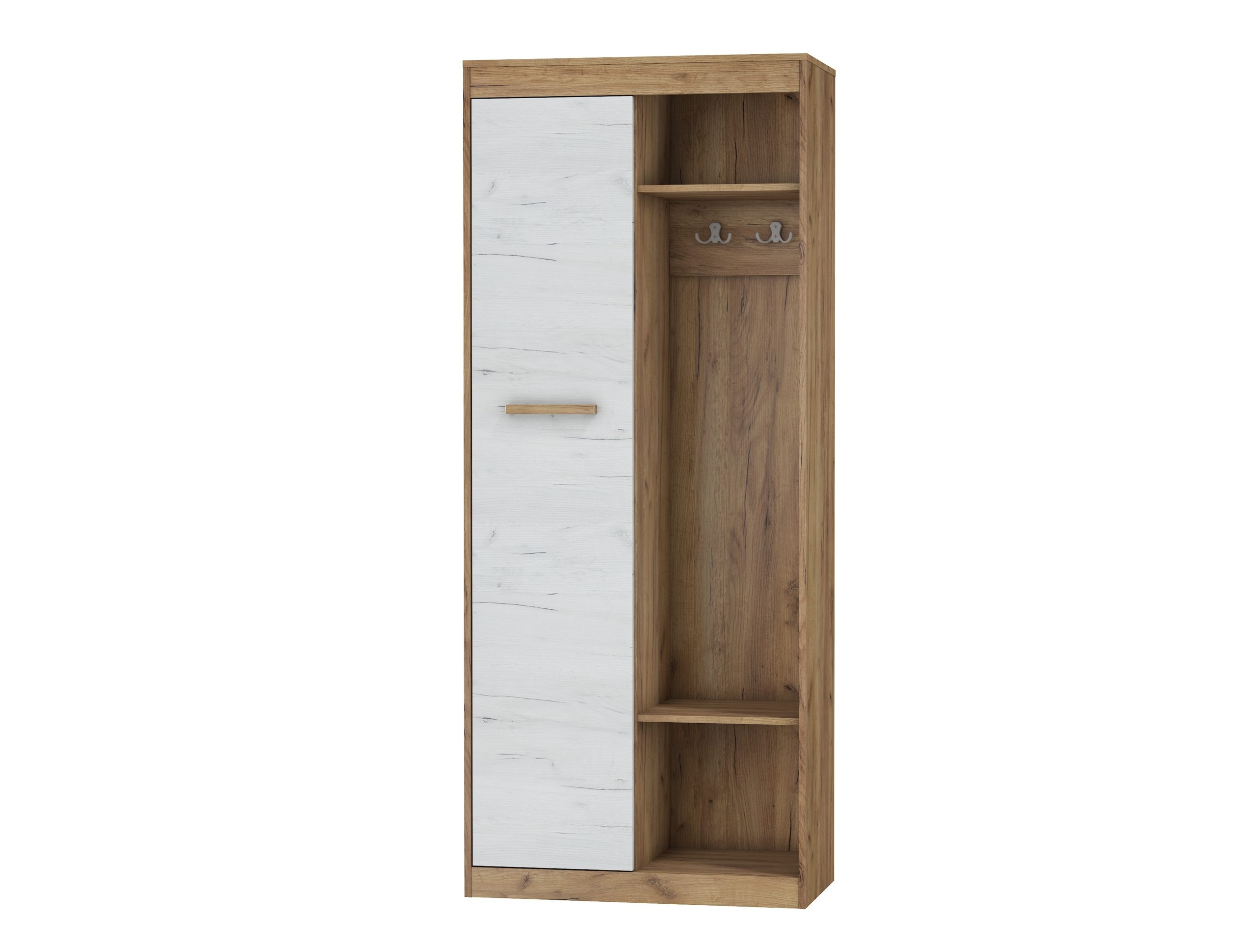 Skříň s věšákem 1D MAXIMUS 36, craft zlatý/craft bílý
