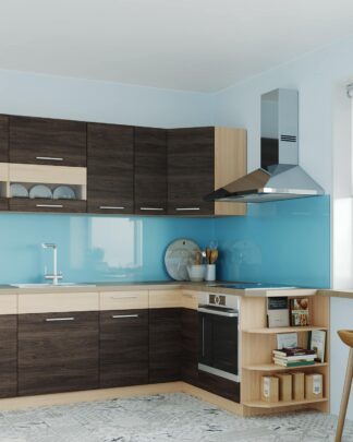 Rohová kuchyně MODENA 250x170, rijeka tmavá