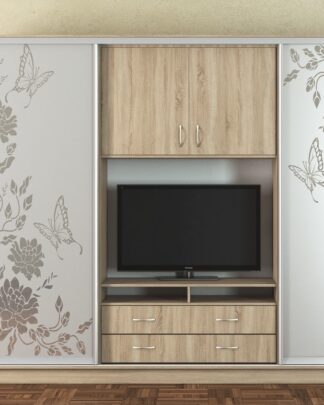 Šatní skříň/TV stěna UNIVERSAL 270, sonoma/CT-2