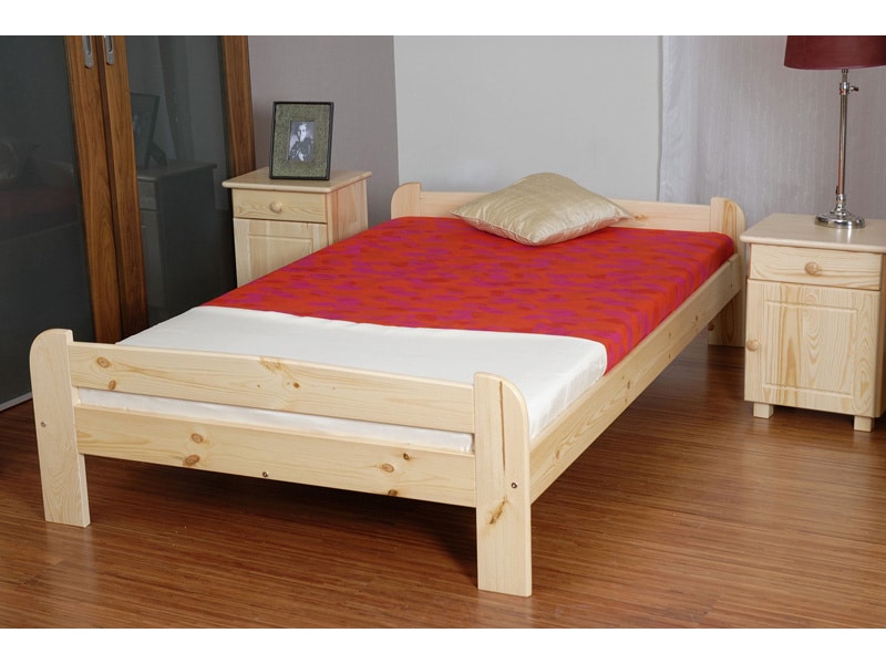 Postel ANIA 120x200 cm s roštem, masiv borovice/moření: