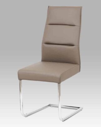 Jídelní židle WE-5033 CAP1, chrom / koženka cappuccino