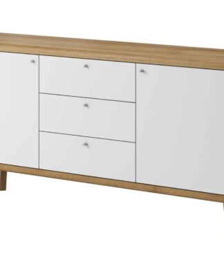 Komoda PRIMO PKSZ160, dub riviera/bílá