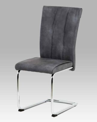 Jídelní židle DCH-192 GREY, šedá konženka/chrom