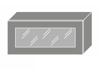 EMPORIUM, skříňka horní prosklená W4bs 80 WKF, korpus: bílý, barva: light grey stone