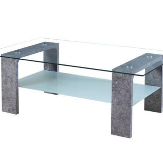 BELTON konferenční stolek, sklo/beton