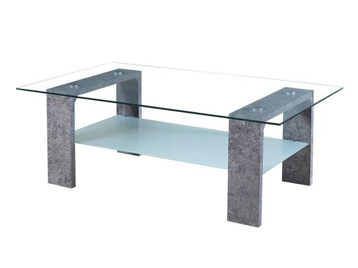 BELTON konferenční stolek, sklo/beton