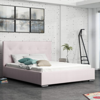Čalouněná postel SOFIE 1 180x200 cm, růžová látka