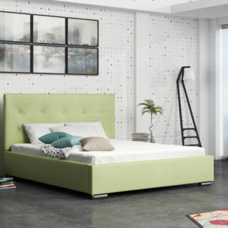 Čalouněná postel SOFIE 1 140x200 cm, zelená látka