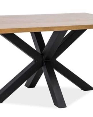 Jídelní stůl CROSS 150x90, dýha dub/černá