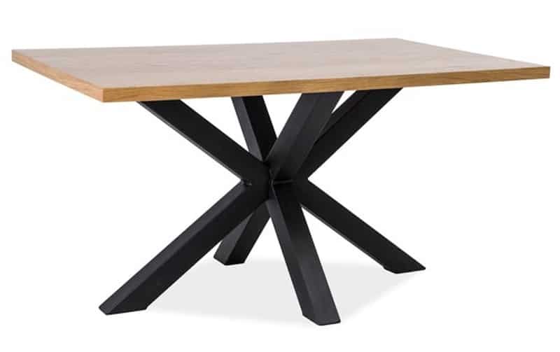 Jídelní stůl CROSS 150x90, dýha dub/černá