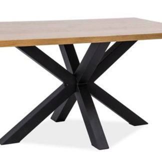Jídelní stůl CROSS 150x90, masiv dub/černá