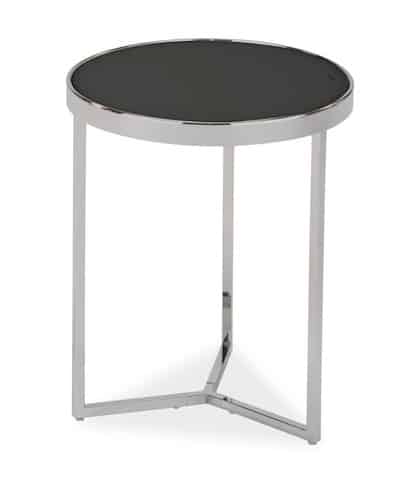 Konferenční stolek DELIA I, kov/černé sklo