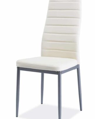 Jídelní čalouněná židle H-261 Bis, krém/alu