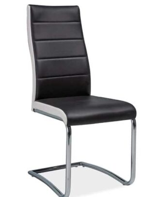 Jídelní čalouněná židle H-353, černá/bílé boky
