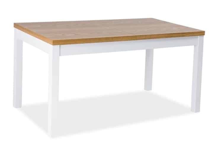 Jídelní stůl rozkládací KENT II 150x80, buk/bílá