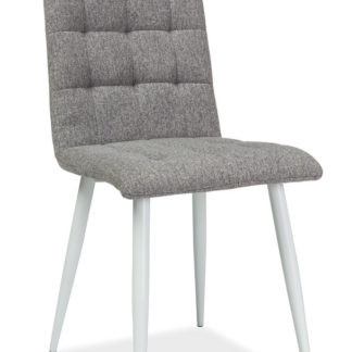 Jídelní čalouněná židle OTTO, šedá/bílá