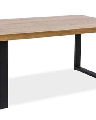Jídelní stůl UMBERTO 150x90, dub masiv/černá