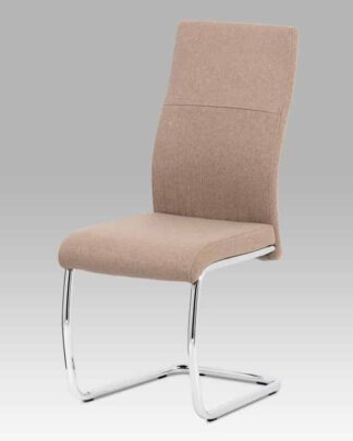 Jídelní židle DCL-450 CAP2, cappuccino látka/kov chrom