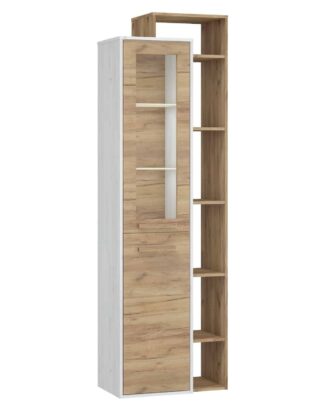 Vitrína P1D RIO 28, craft bílý/craft zlatý