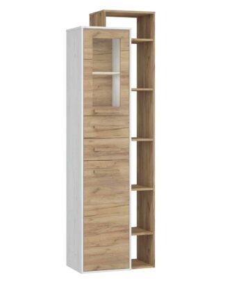 Vitrína P1D2S RIO 29, craft bílý/craft zlatý