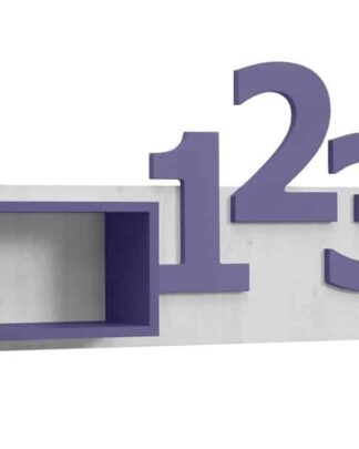 NUMERO POLICE ČISLICE, dub bílý / fialová