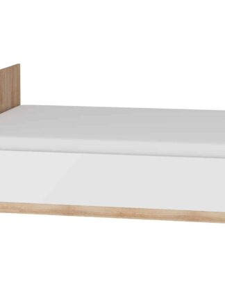 Postel 160x200 MAXIMUS 18, dub sonoma/bílý lesk