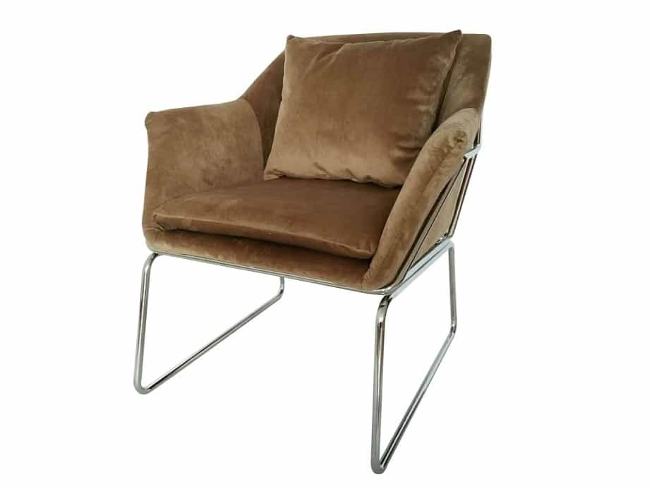 KADAR KRESLO 25073 HNEDA LATKA+CHROM HLR08