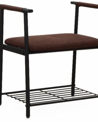 ABOT TABURET DC-001DBR HNEDA LATKA+CIERNY RAM