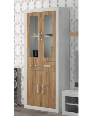 VERIN/18, regál 2DSW, craft bílý/craft zlatý
