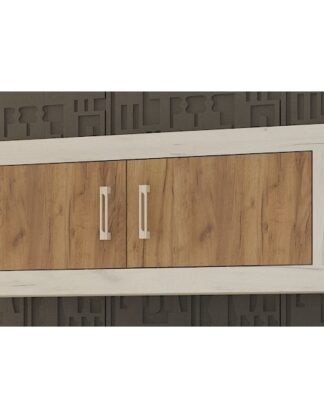 VERIN/23, závěsná skříňka 2D, craft bílý/craft zlatý